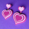 Retro Hearts Earrings