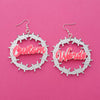 Barbed Wire Name Earrings