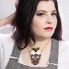 Christmas Skull Pudding Necklace