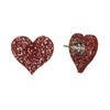 Sugar & Vice Glitter Heart Stud Earrings 1