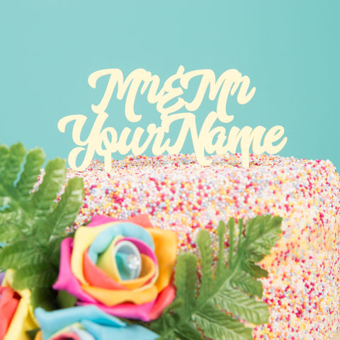 Mr & Mr Wedding Cake Topper