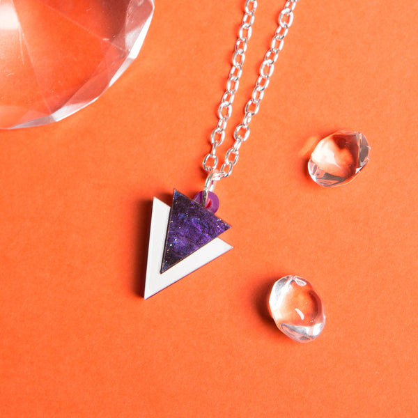 Mini triangle deals necklace