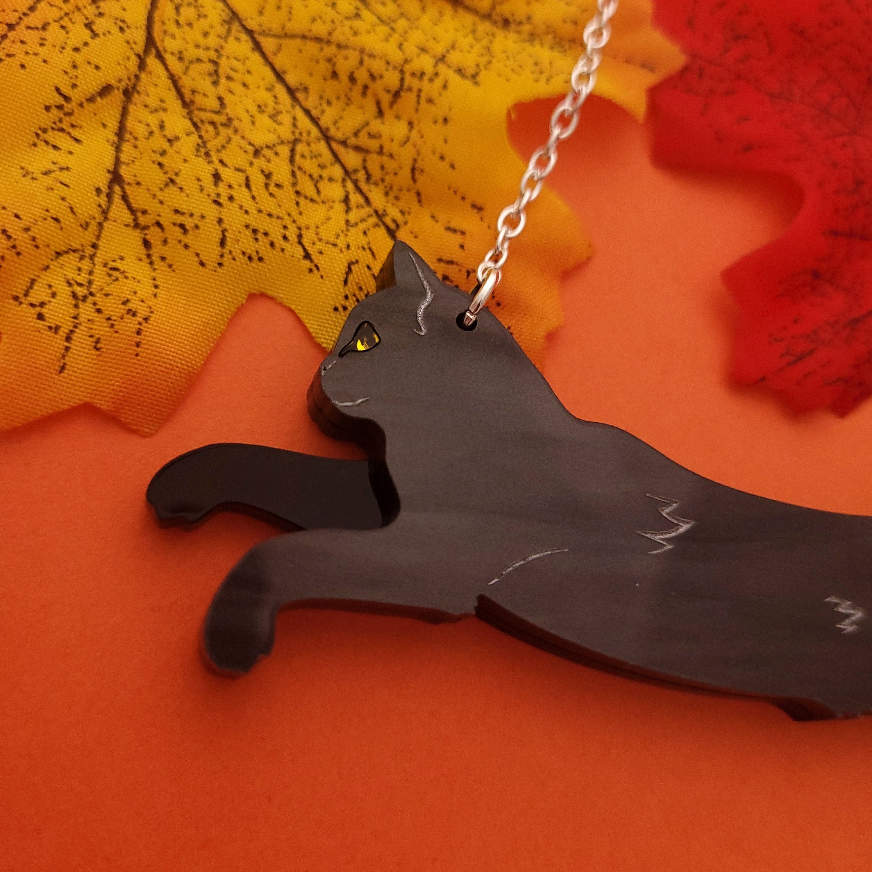 Tiny Rufio Cat Painted Porcelain Necklace — Casita International Gift Shop