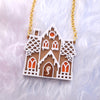 Haunted Gingerbread House Necklace