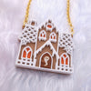 Haunted Gingerbread House Necklace