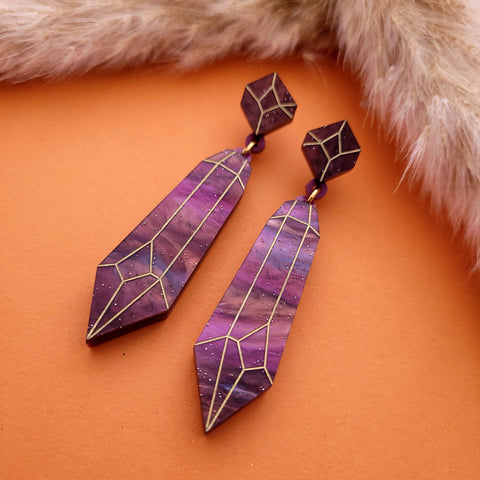 Purple Tourmaline Earrings