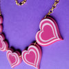Retro Hearts Statement Necklace