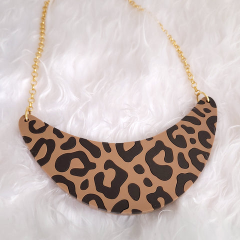 Natural Leopard Print Necklace