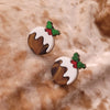 Christmas Pudding Earrings