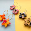 Recycled Flower Hoop Earrings
