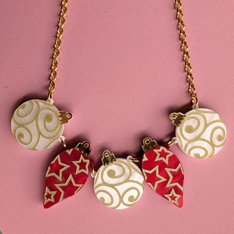 SECONDS - Christmas Baubles Necklace