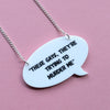 SECONDS - White Lotus Speech Bubble Necklace