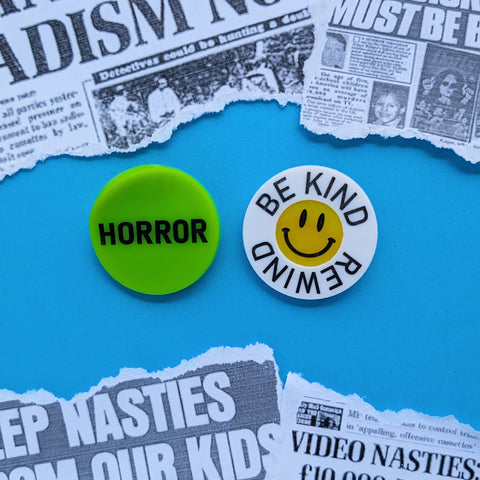 VHS Sticker Brooches