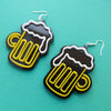 SECONDS - Neon Beer Earrings
