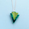 SECONDS - Green Triangle Necklace
