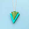 SECONDS - Green Triangle Necklace
