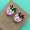 SECONDS - Pink Strawberry Earrings