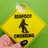 Bigfoot Crossing Window Sign