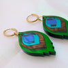Abstract Peacock Earrings
