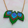 Abstract Peacock Necklace