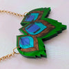 Abstract Peacock Necklace