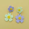 Retro Floral Statement Earrings
