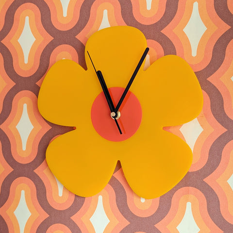 Retro Flower Clock