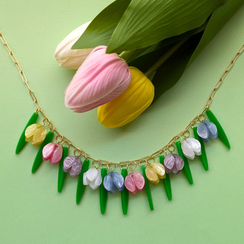 Spring Tulips Necklace