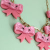 SECONDS - Pink Bows Necklace