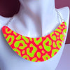 Neon Leopard Print Necklace