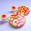 Neon Leopard Print Earrings