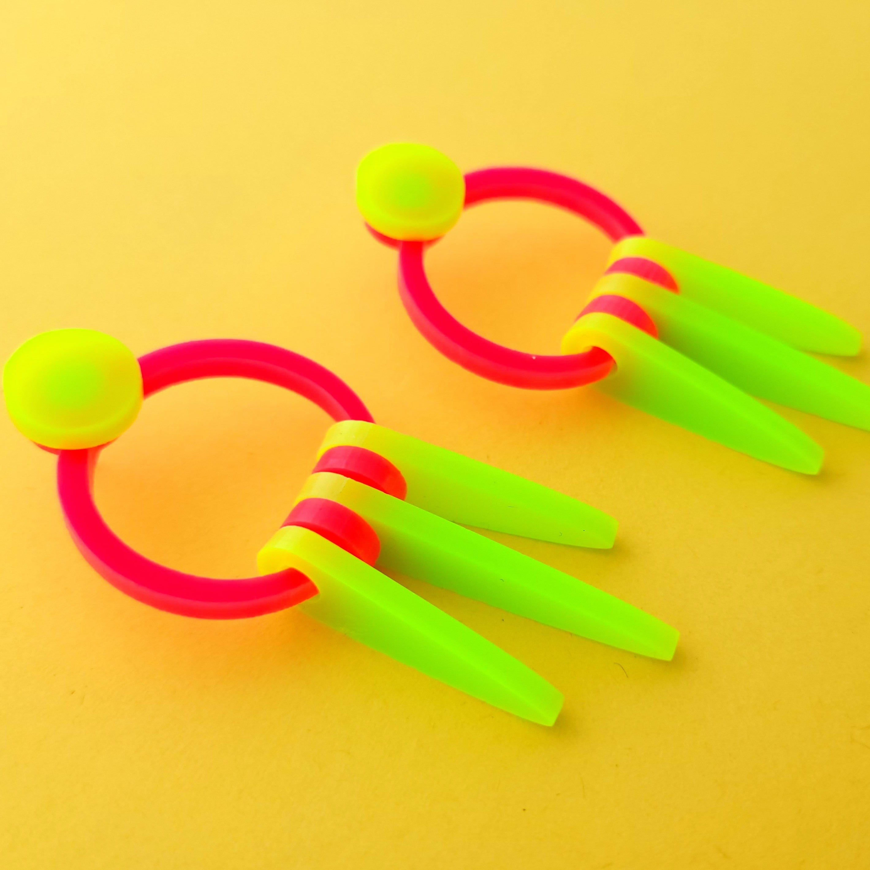 Neon lime earrings store