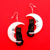 Cat & Moon Earrings