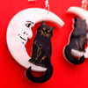 Cat & Moon Earrings