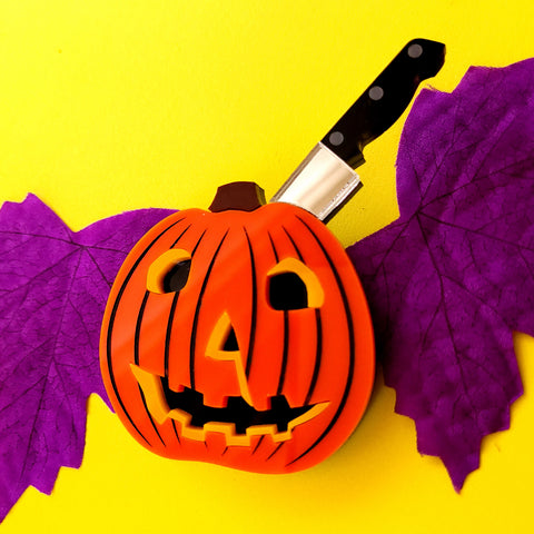 Halloween Pumpkin Brooch