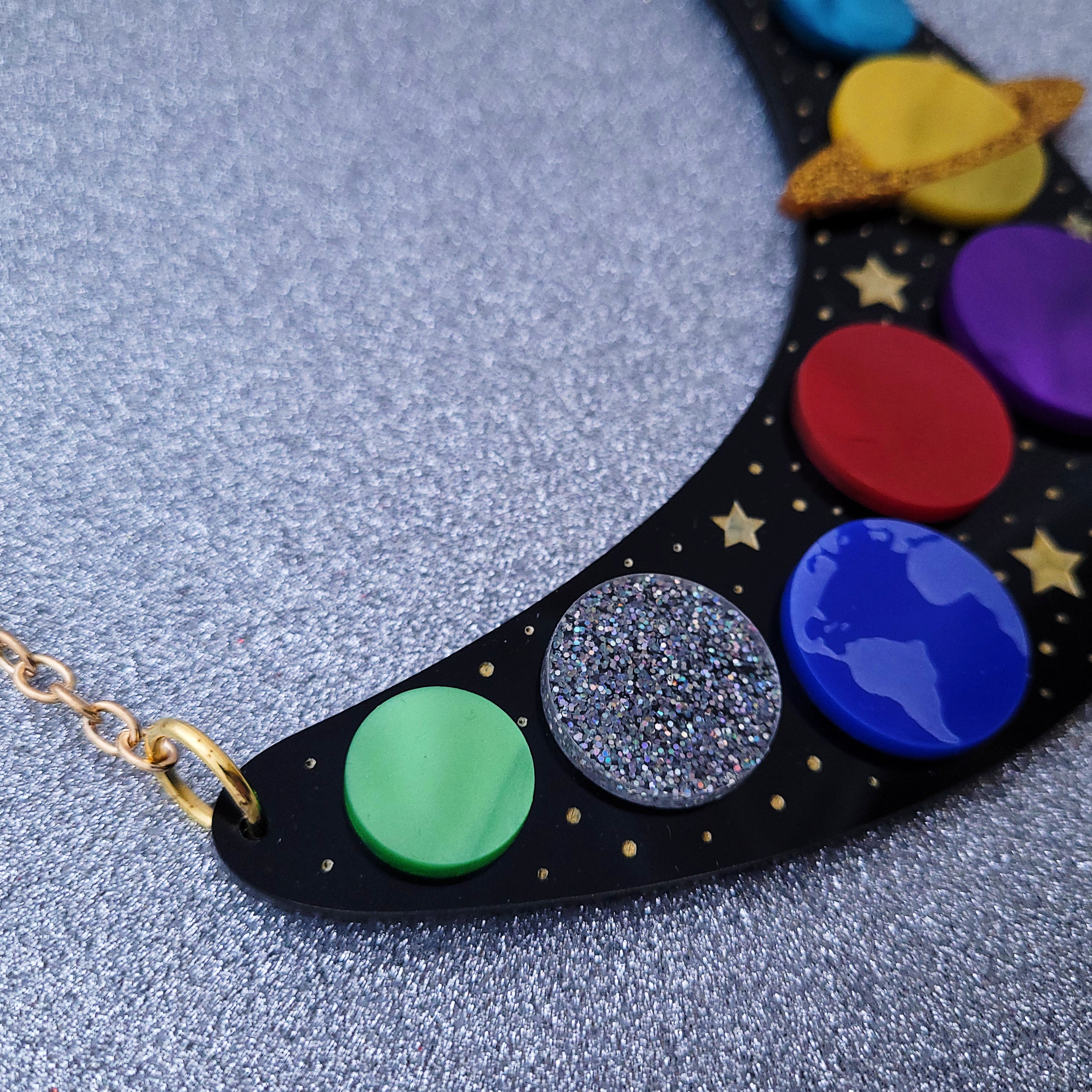 Buy Silver Solar System Necklace w/pluto Available With or Without Stars  Online in India - Etsy