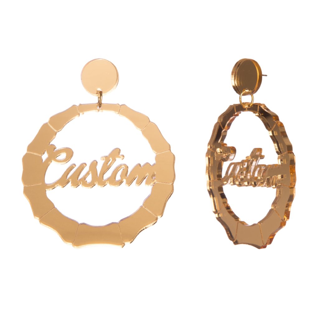 Bamboo hotsell custom earrings