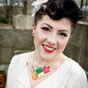 Sugar & Vice Autumn Leaves Cluster Necklace modelled
