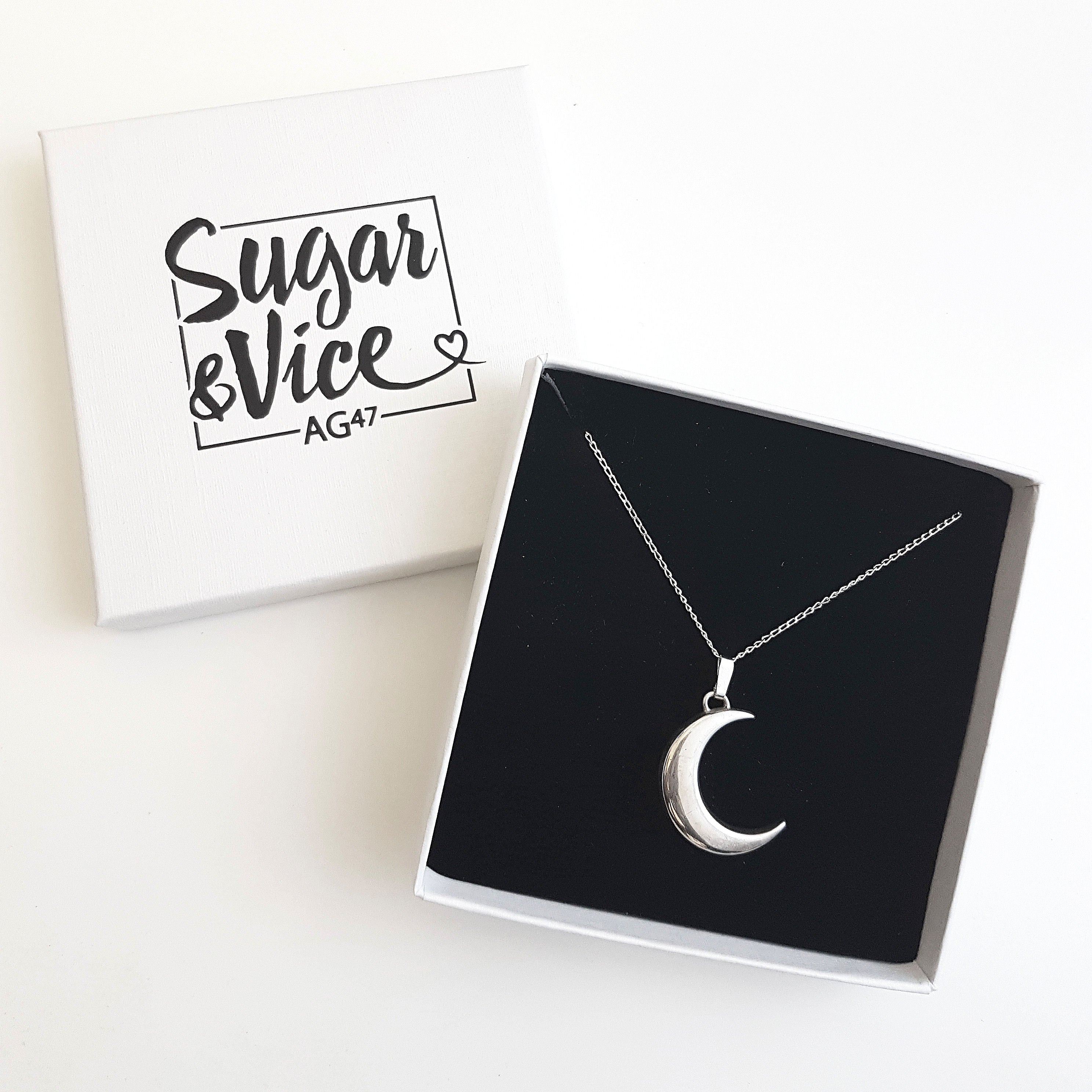 Sugar & Vice AG47 Moon Necklace