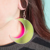 Sugar & Vice Crescent Moon Earrings Modelled