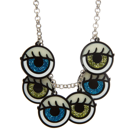 Dolls Eye Charm Necklace