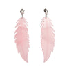 Flamingo Feather Earrings