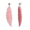 Flamingo Feather Earrings