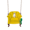 Sugar & Vice x Harriet Lowther Cat On A Chair necklace