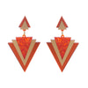 Sugar & Vice Orange Triangle Earrings