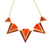 Sugar & Vice Orange Triangle Statement necklace 2