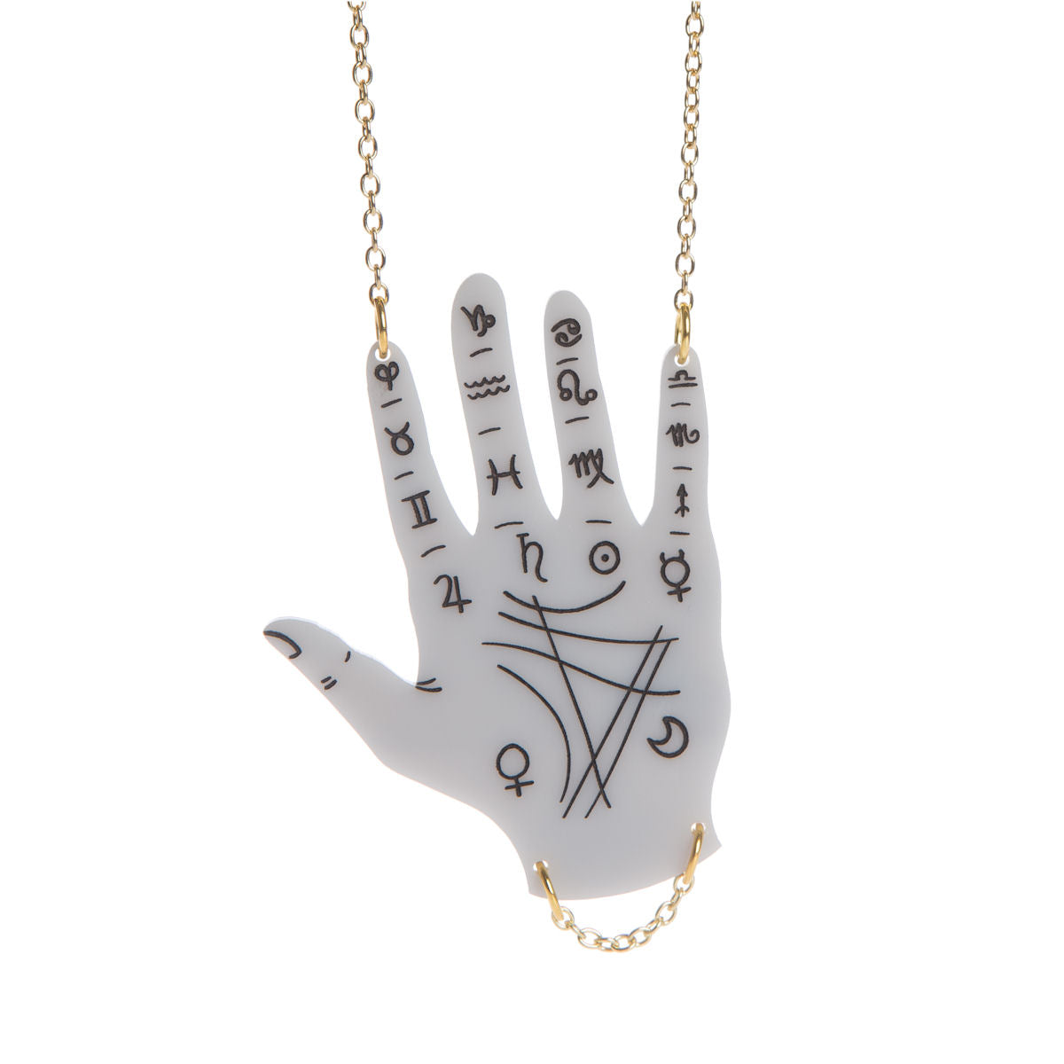 Sugar & Vice Palmistry Hand Necklace