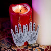 Sugar & Vice Palmistry Hand Earrings social media