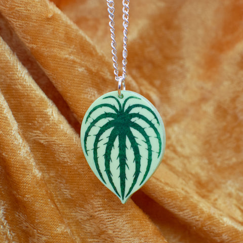 Watermelon Peperomia Necklace