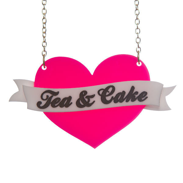 Sugar & Vice Personalised Heart Banner Necklace